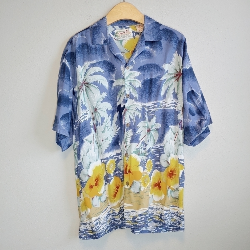 Thums Up For Him Sportswear Vintage Hawaiian Short Sleeve Shirt Sz XL Vacation